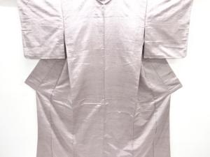 横段織出し手織り節紬単衣着物